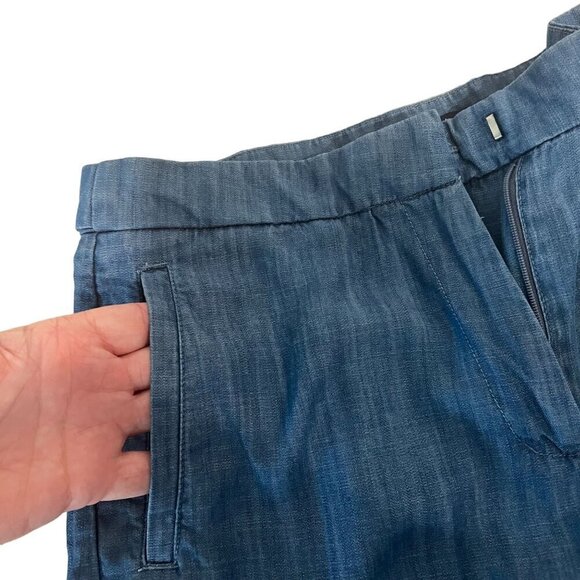 Kaari Blue Embroidered‎ Denim/Chambray Shorts Women's Size 6 - Picture 13 of 16